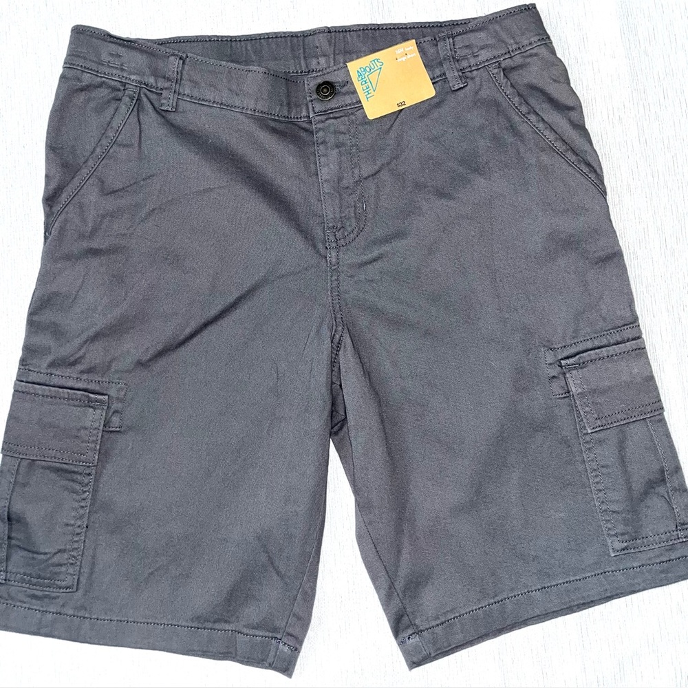 Boys Gray Cargo Shorts